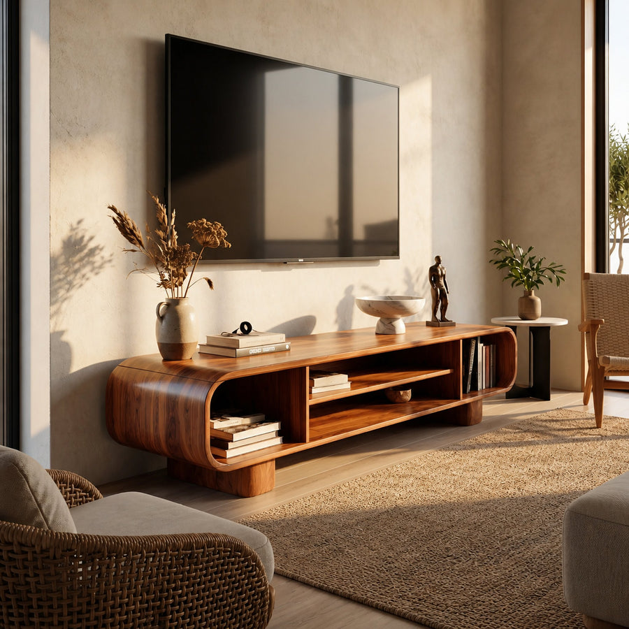 Modern Linear TV Console For Entertainment Area