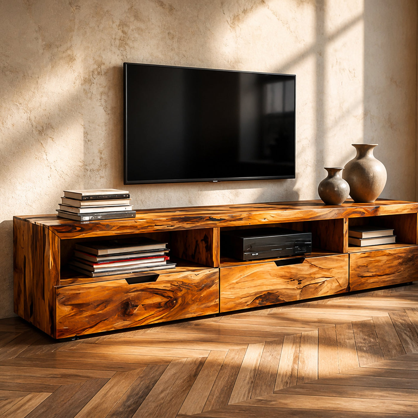 Modern Media Unit For Living Room Decor And TV Setup - product view 3