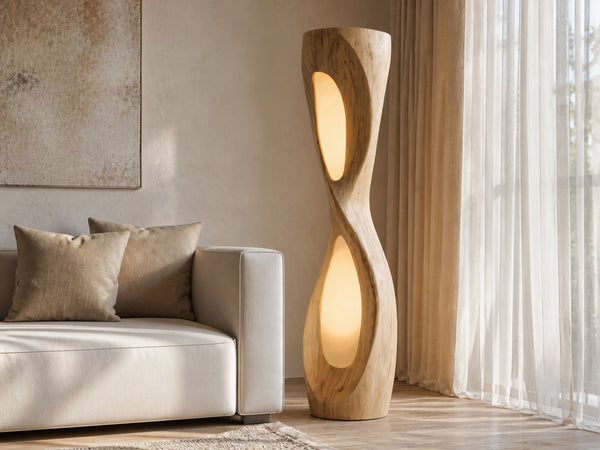 Modern Organic Sculptural Floor Lamp For Bedroom Decor