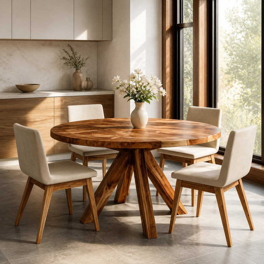 Modern Round Dining Table For Elegant Dining Room Design