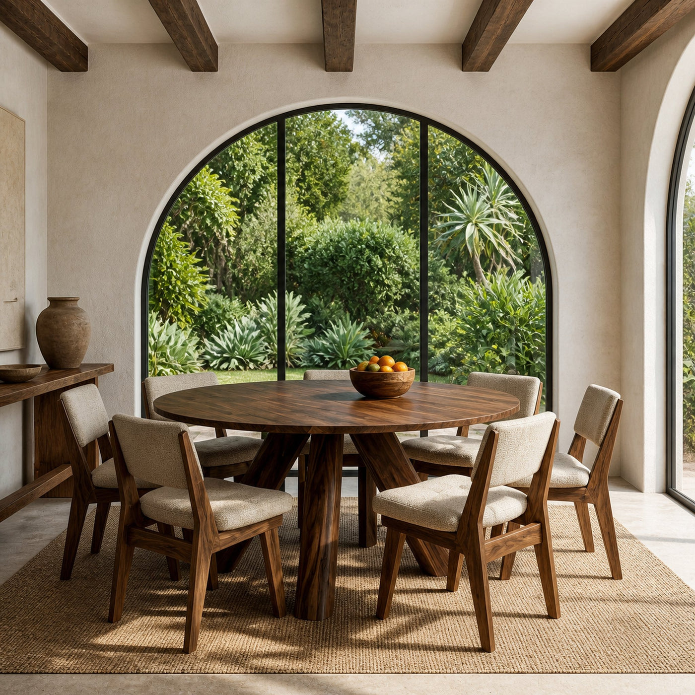 Modern Round Natural Wood Dining Table For Dining Room - product view 7