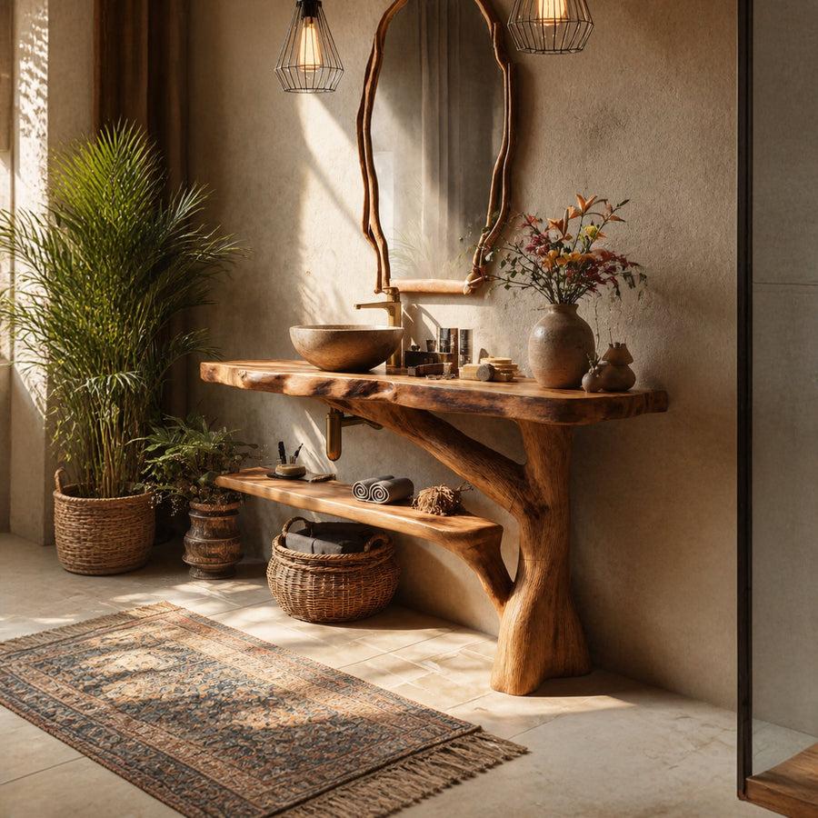 Modern Solid Wood Bathroom Vanity For Luxury Furniture Home Decor