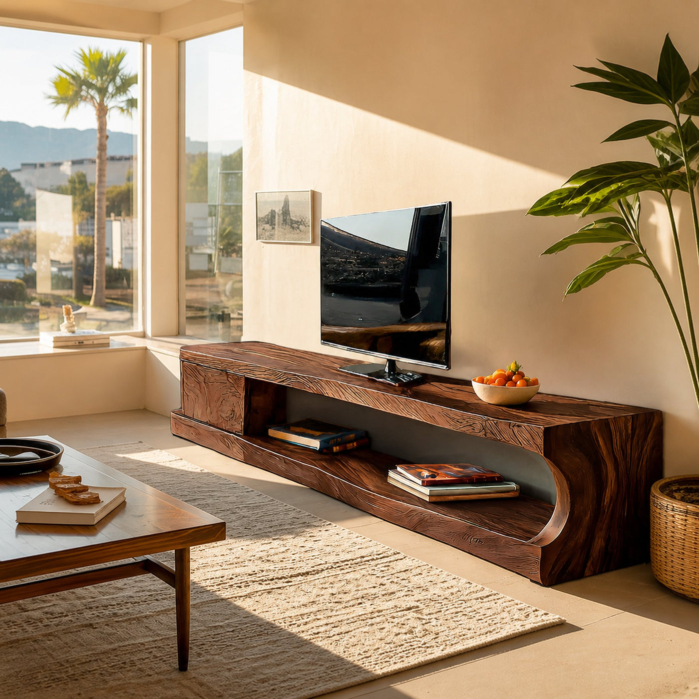Modern TV Cabinet With Shelves And Drawers For Living Room - product view 6