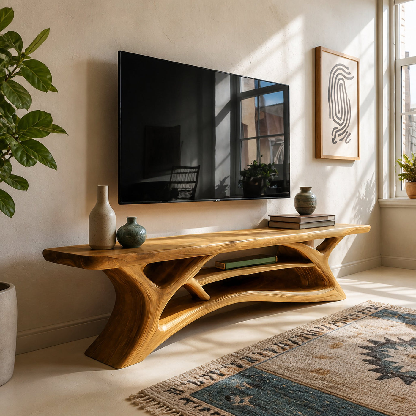 Modern TV Shelf Multi-tiered Design For Living Decor - product view 5