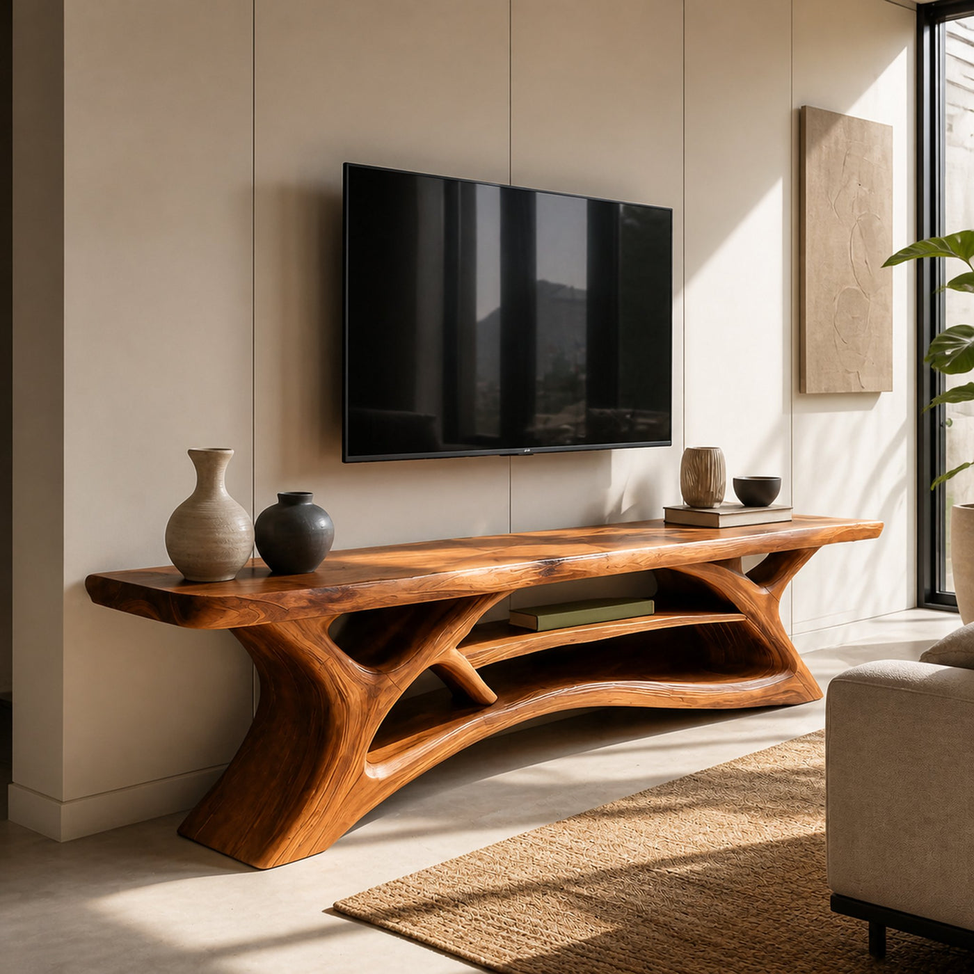Modern TV Shelf Multi-tiered Design For Living Decor - product view 6