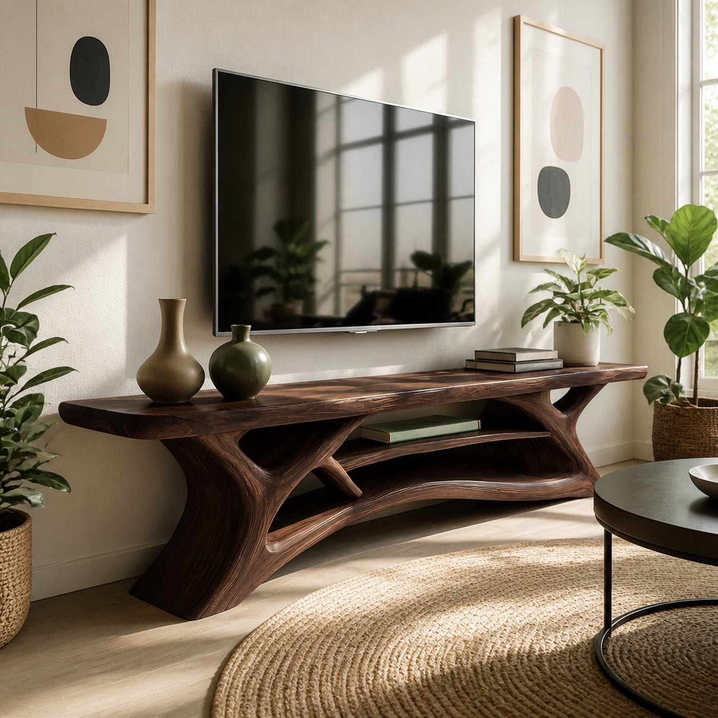 Modern TV Shelf Multi-tiered Design For Living Decor - product view 7