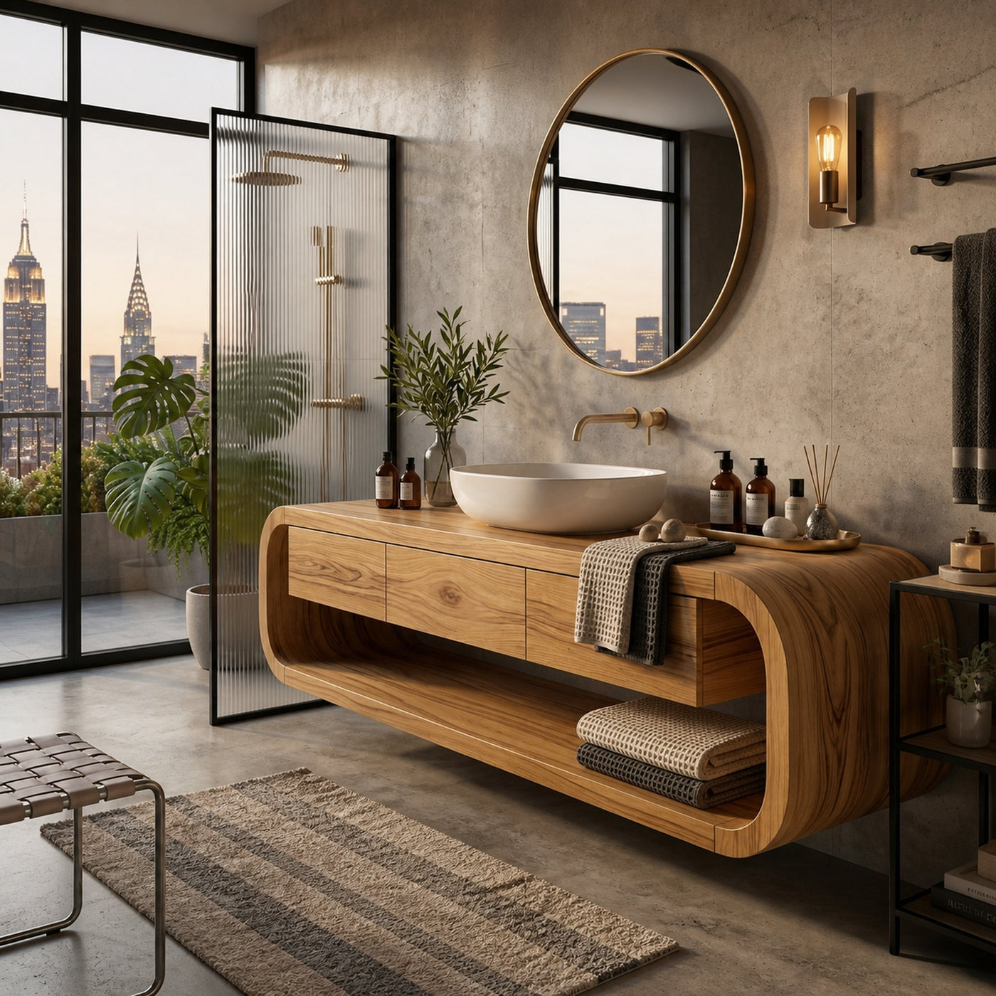 Modern Wall Mounted Bathroom Vanity With Drawers For Bathroom - product view 5