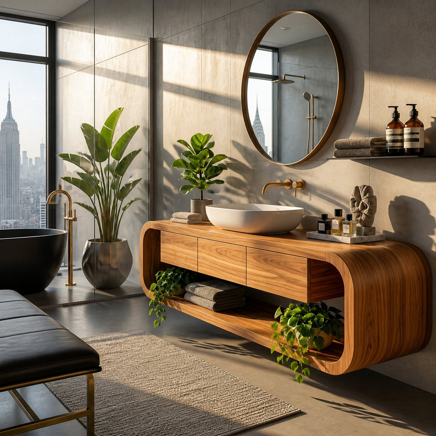 Modern Wall Mounted Bathroom Vanity With Drawers For Bathroom - product view 6