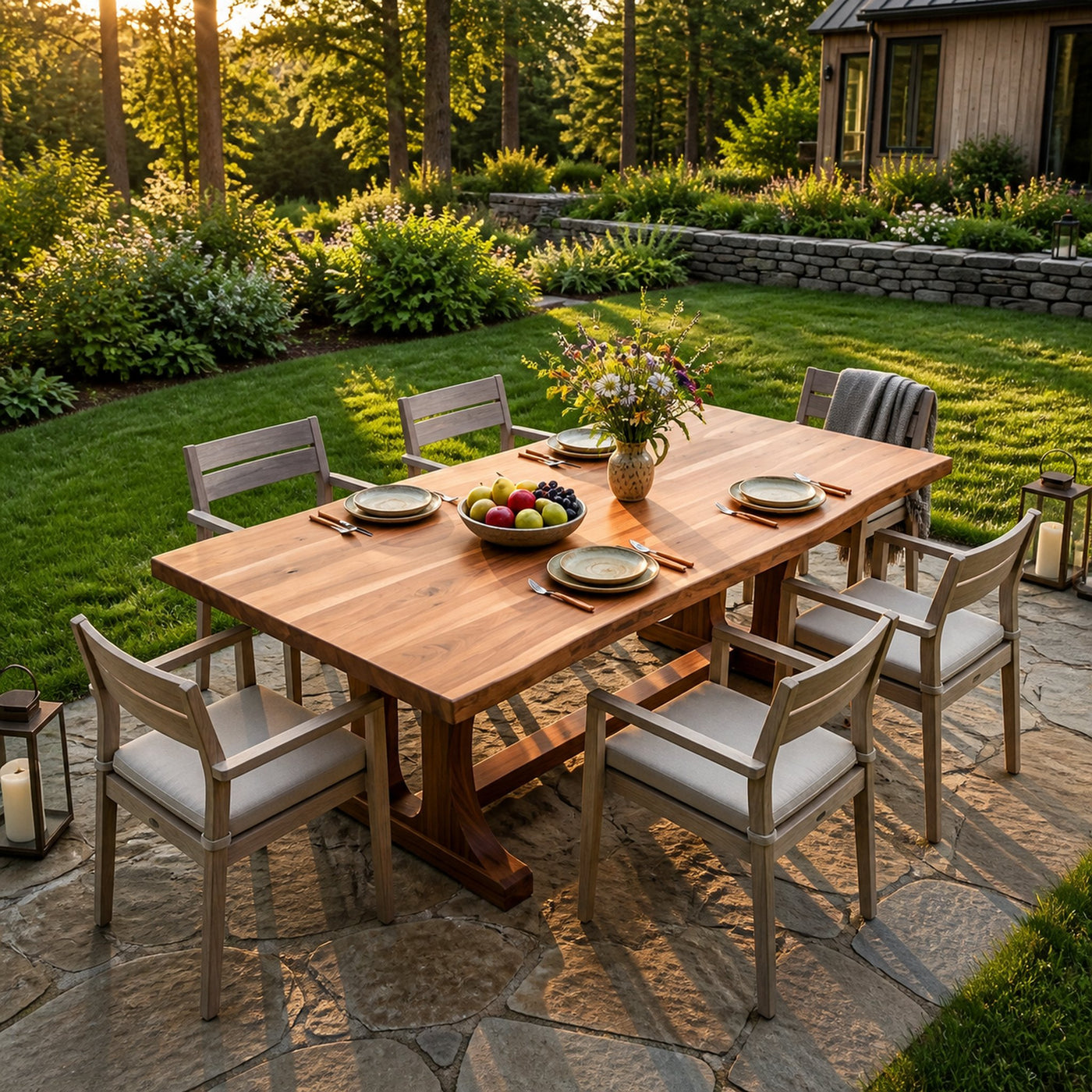 Modern Wooden Dining Table With Elegant Base For Kitchen - product view 2