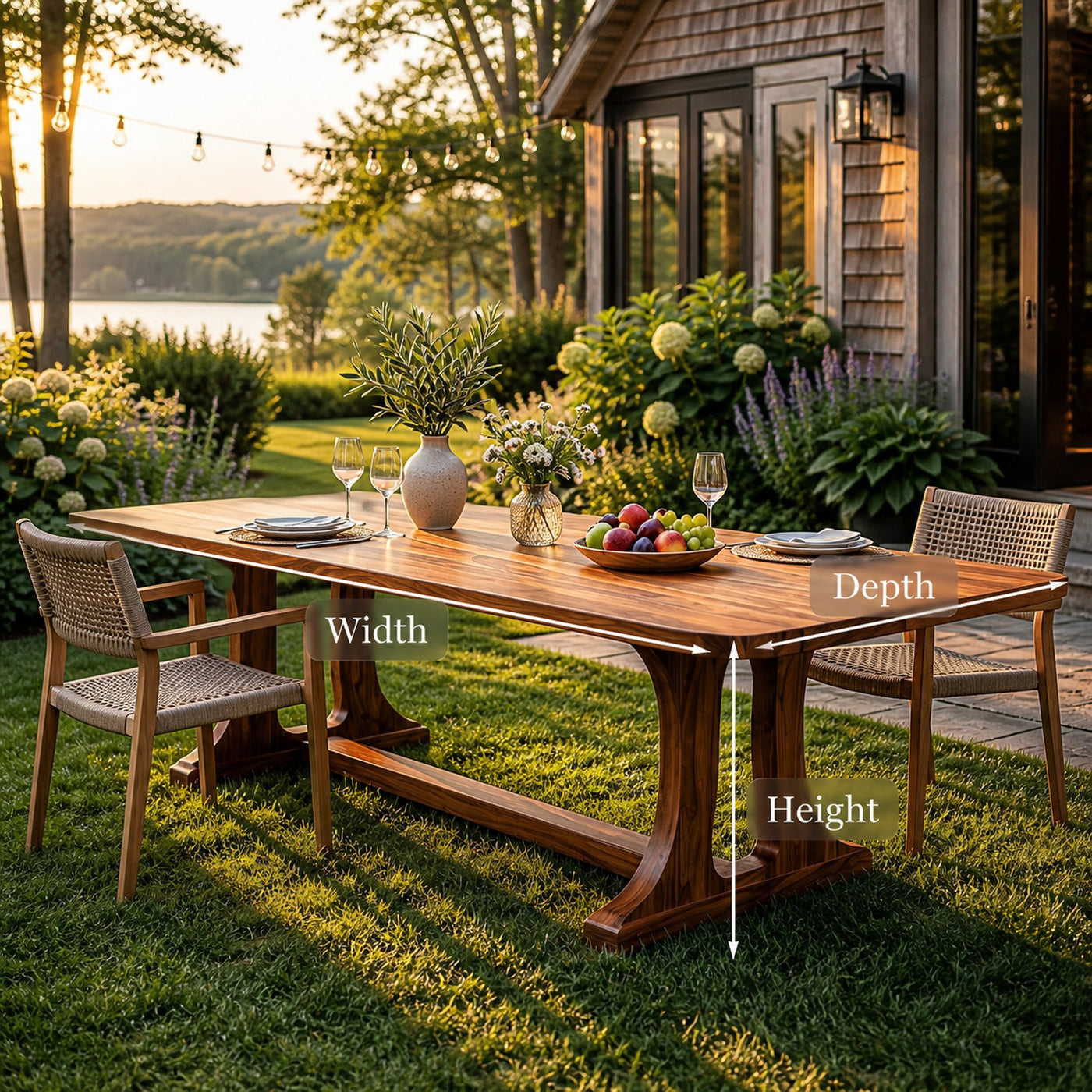 Modern Wooden Dining Table With Elegant Base For Kitchen - product view 8