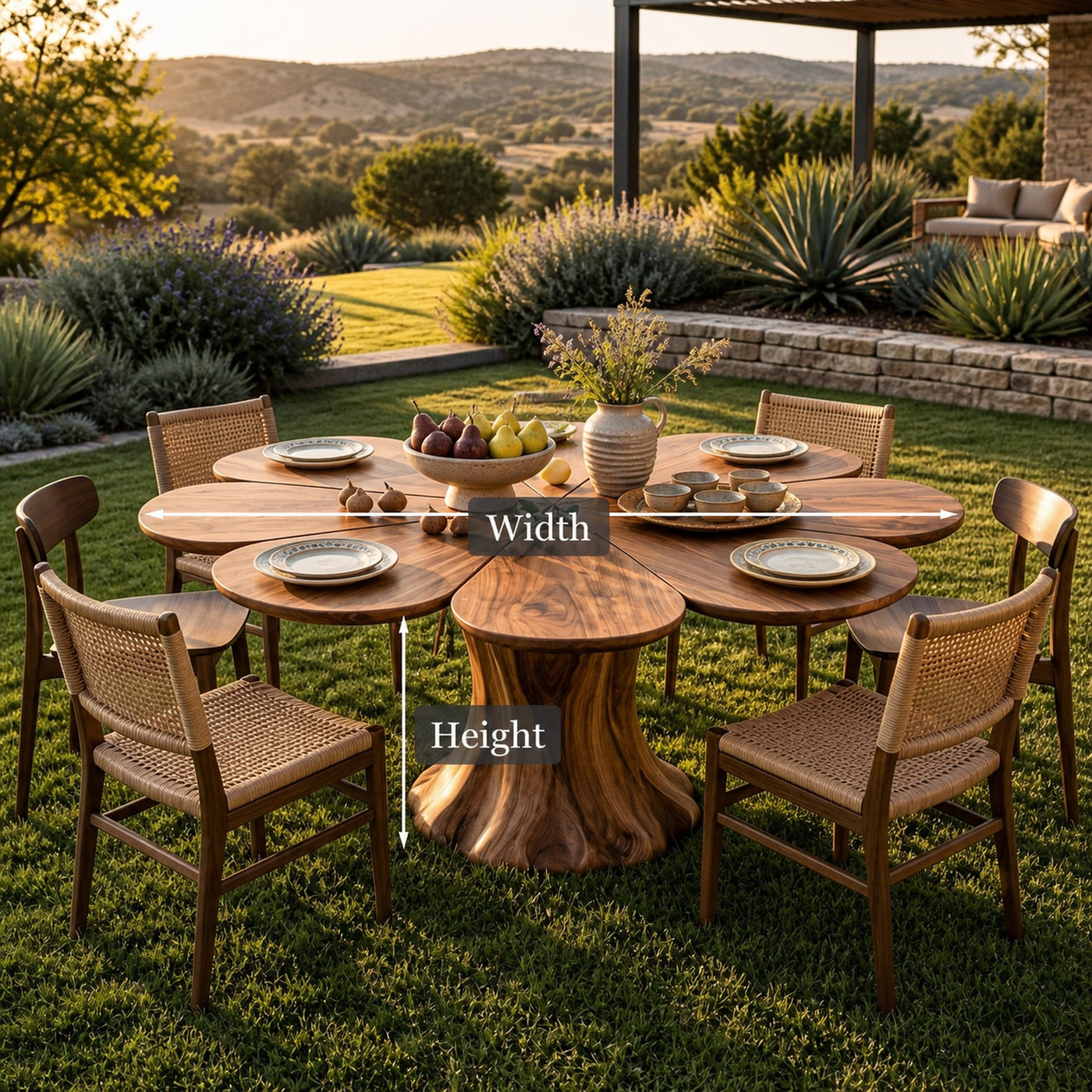 Modern Wooden Dining Table With Flower Shape For Kitchen - product view 8