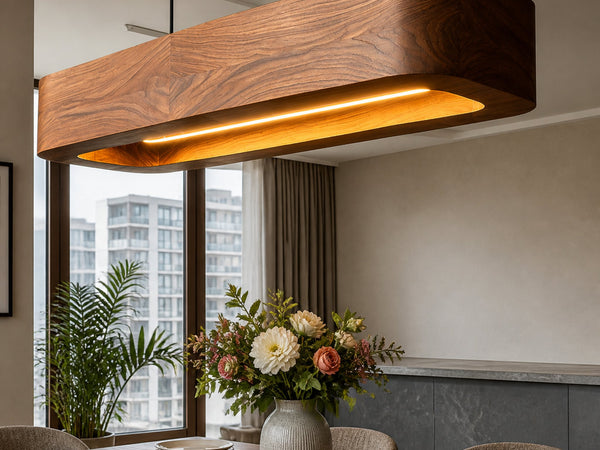 Modern Wooden Pendant Lamp For Kitchen