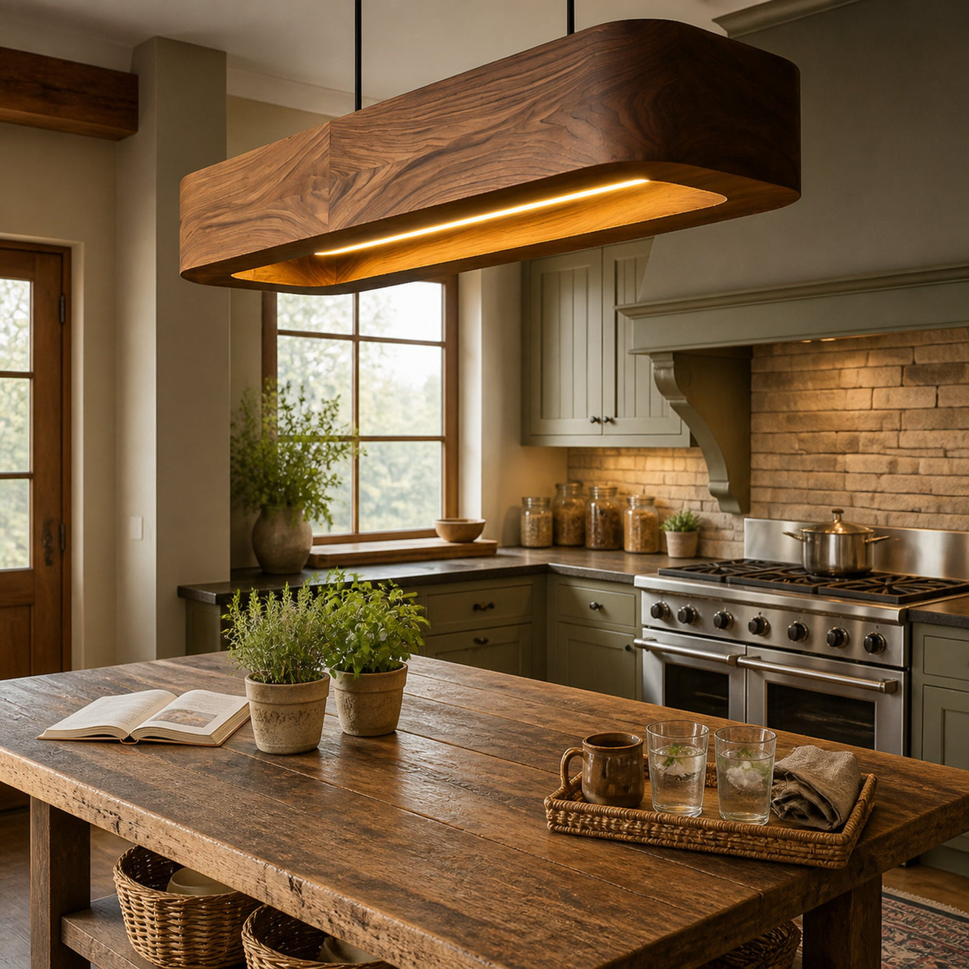 Modern Wooden Pendant Lamp For Kitchen - product view 3