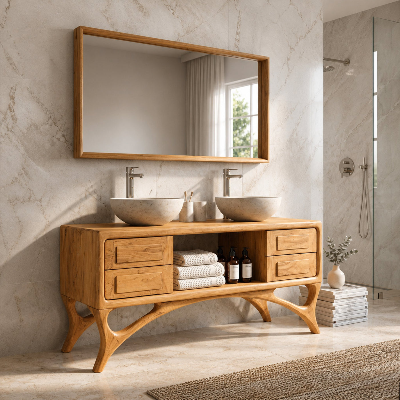 Organic Bathroom Vanity With Base Unique For Bathroom - product view 4