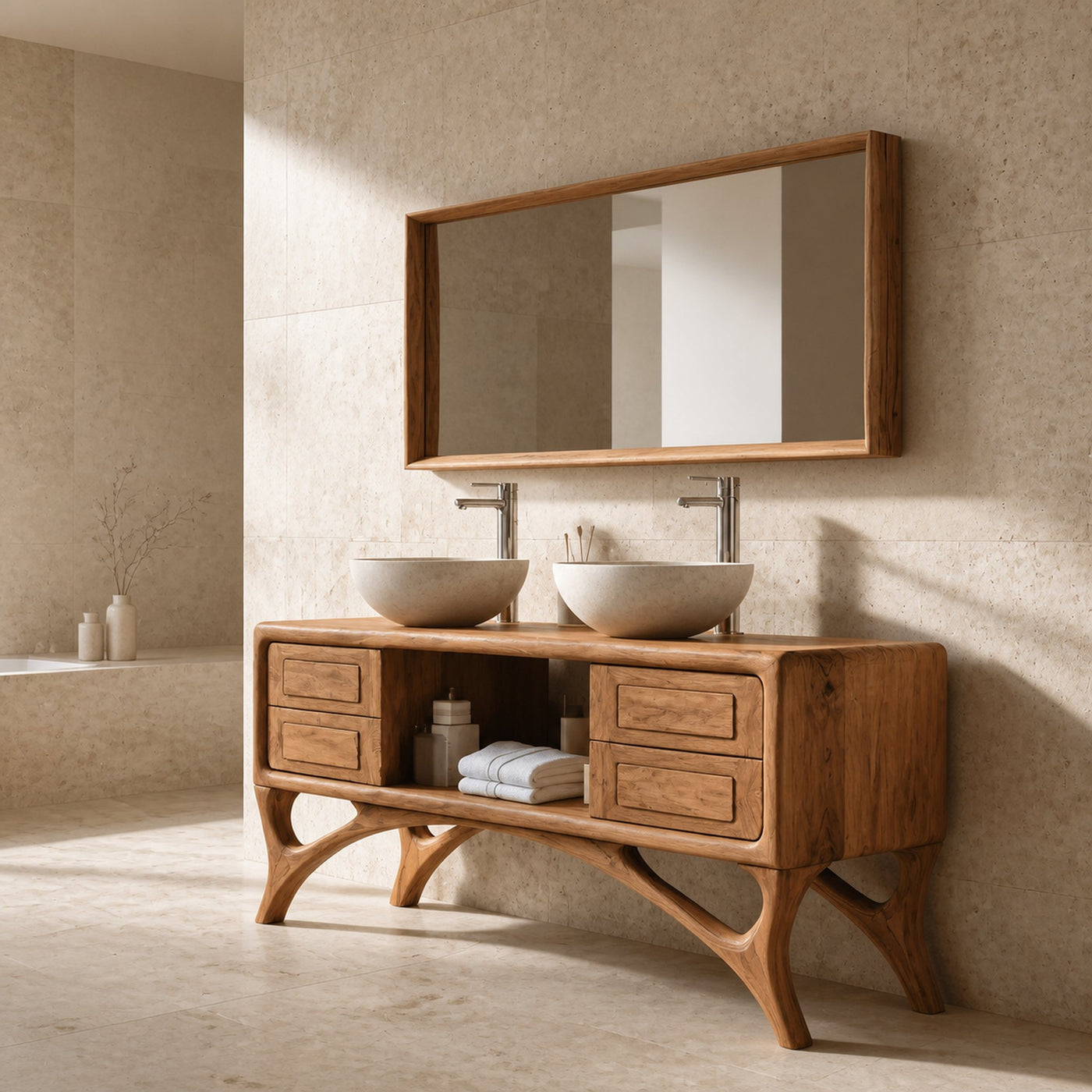 Organic Bathroom Vanity With Base Unique For Bathroom - product view 5