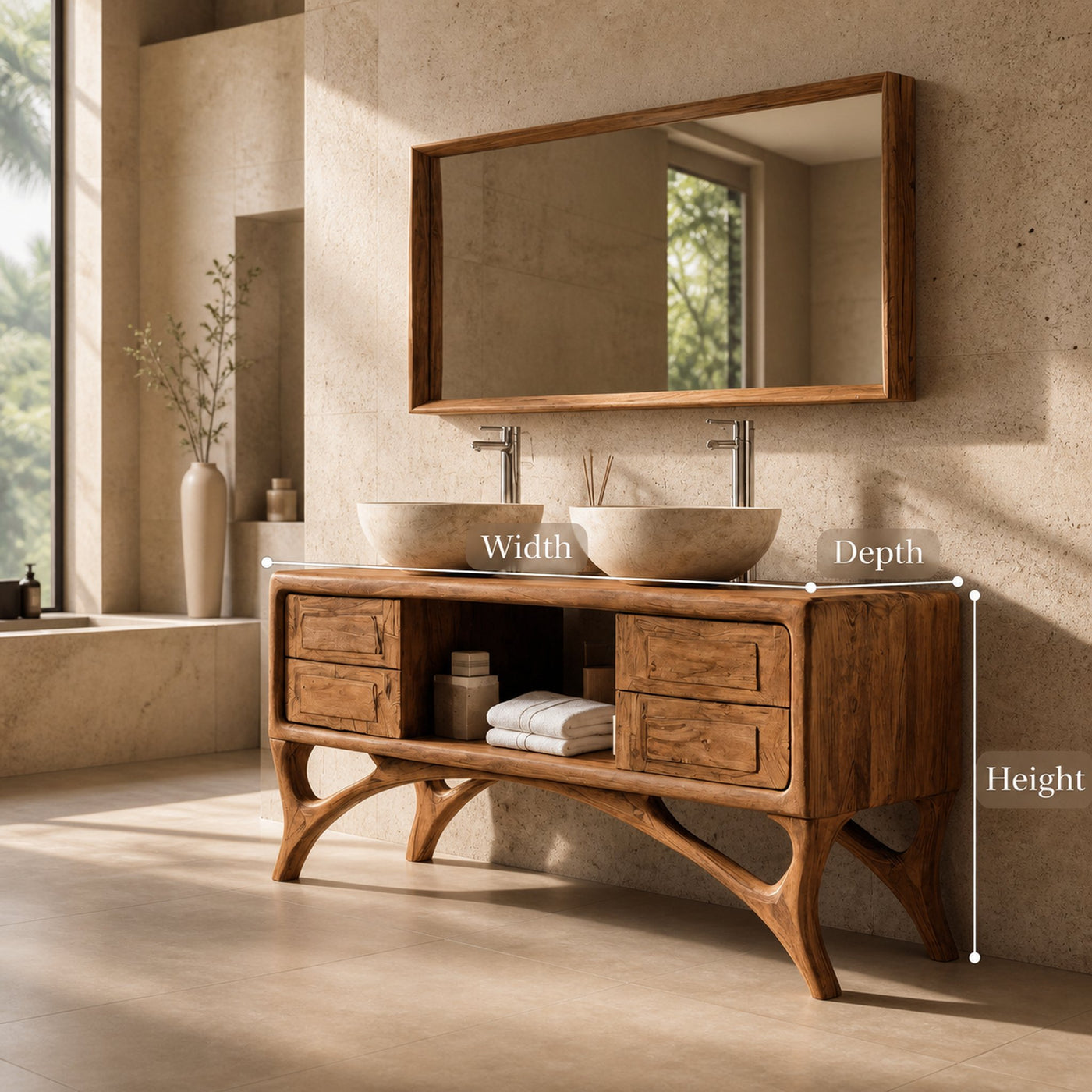Organic Bathroom Vanity With Base Unique For Bathroom - product view 8