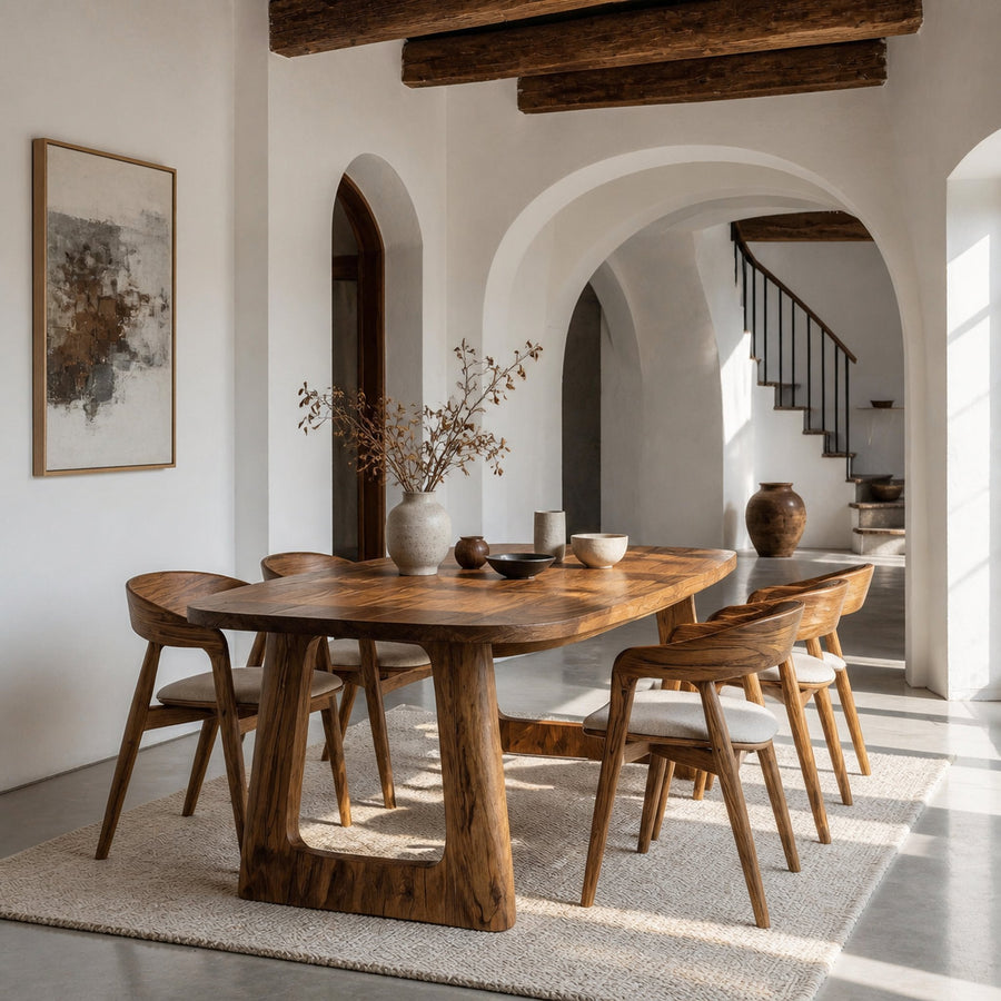 Organic Contemporary Dining Table With Sculptural Elegance For Dining Room