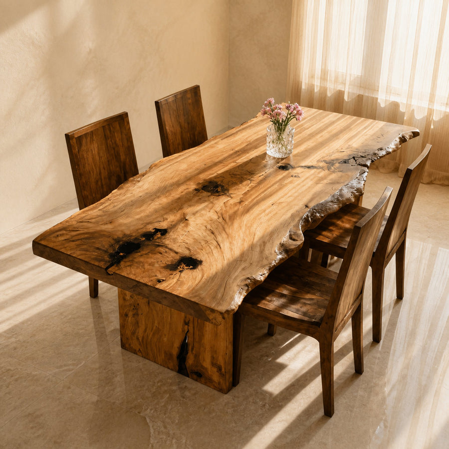Organic Handcrafted Dining Table For Home Or Kitchen Room
