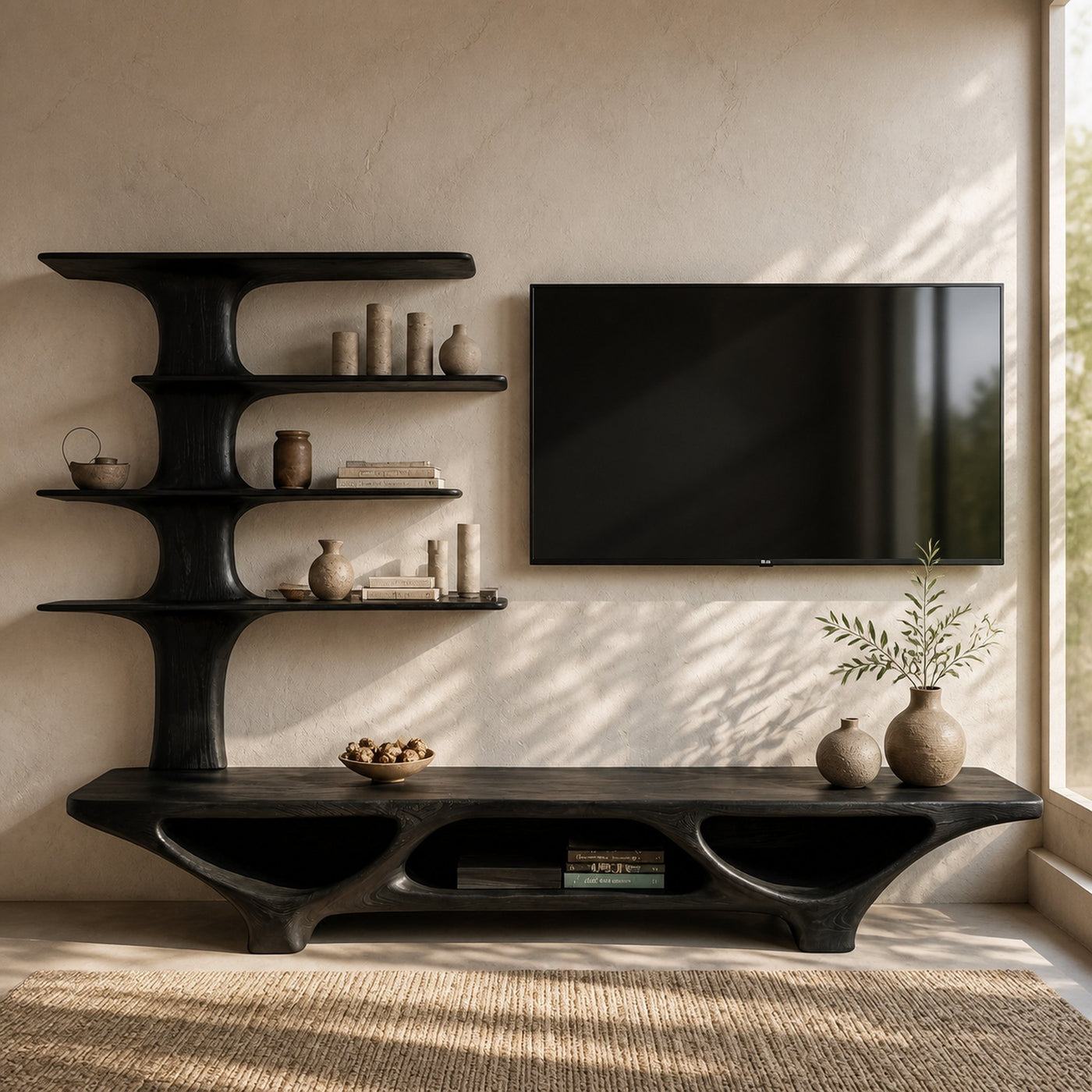 Organic Modern Tree Shape TV Stand For Living Room - product view 4