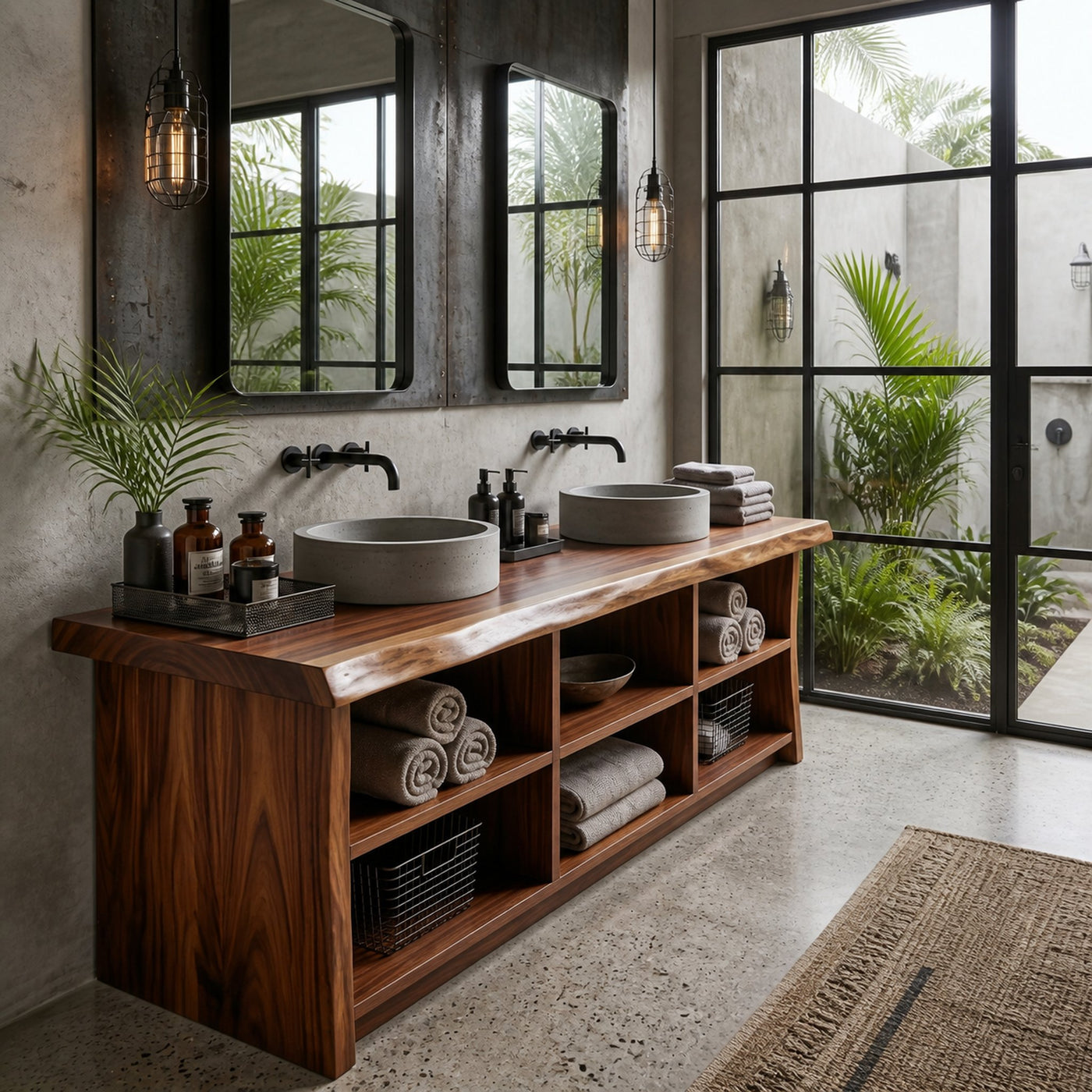 Organic Monkeypod Vanity Unit For Resort Suite - product view 7