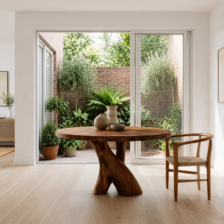 Organic Pedestal Dining Table For Kitchen Style