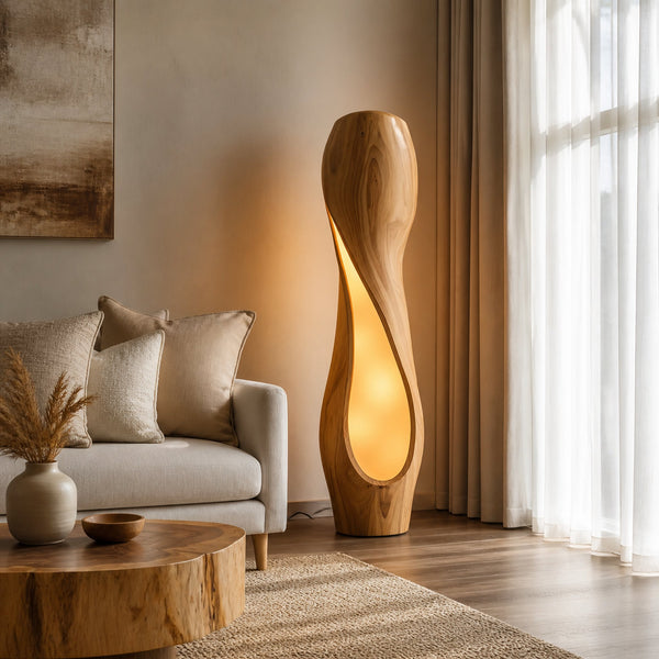 Organic Sculptural Floor Lamp For Living Room Decor