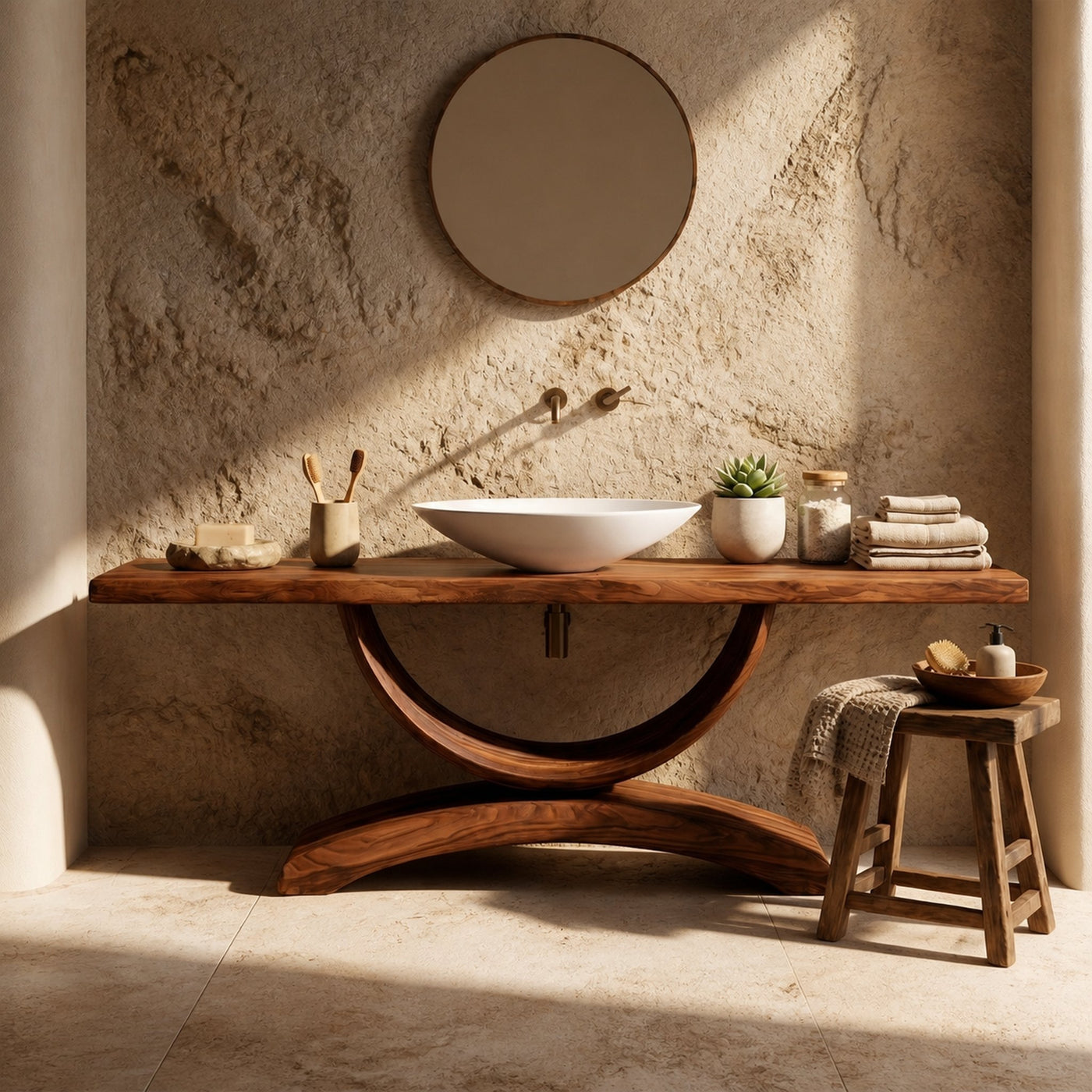 Rustic Bathroom Vanity For Bath Powder Room - product view 5