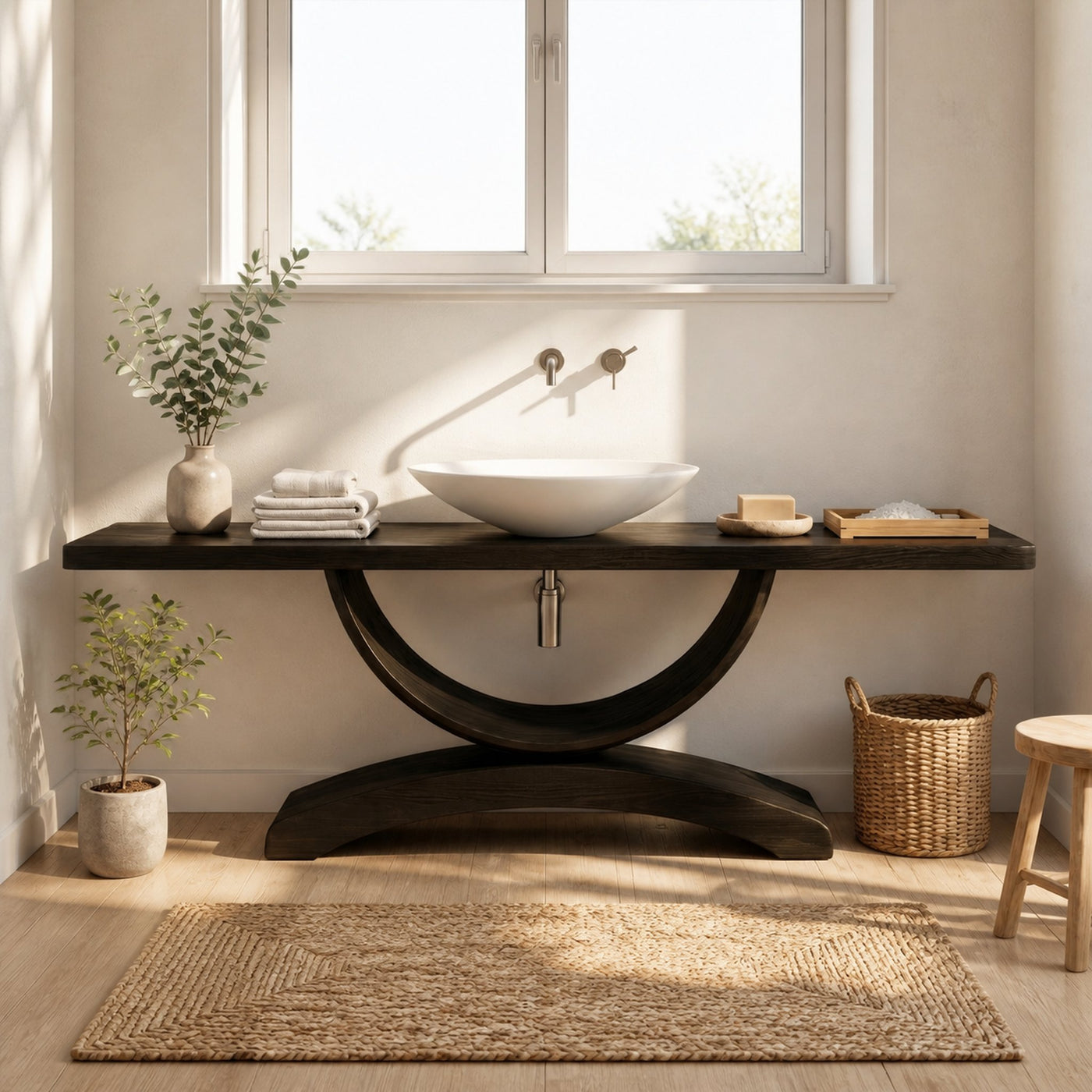 Rustic Bathroom Vanity For Bath Powder Room - product view 7