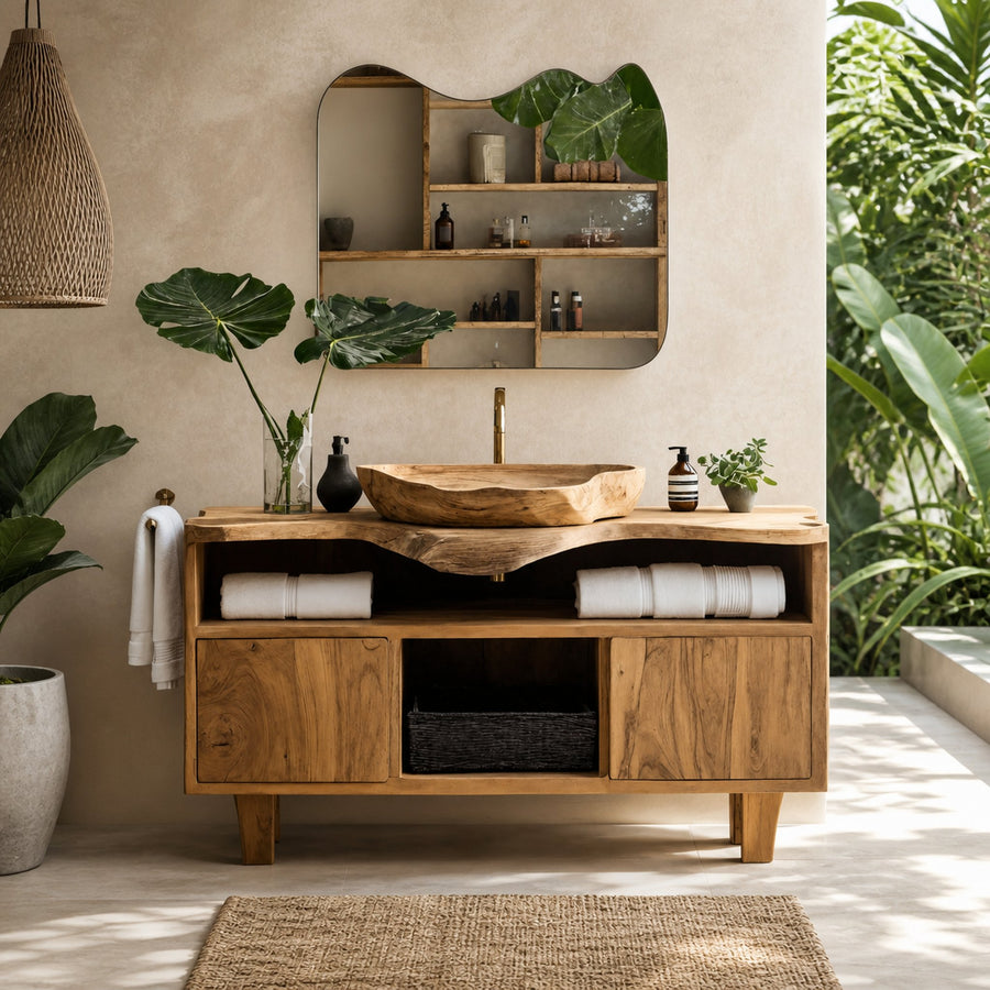 Rustic Bathroom Vanity For Natural Home Aesthetic