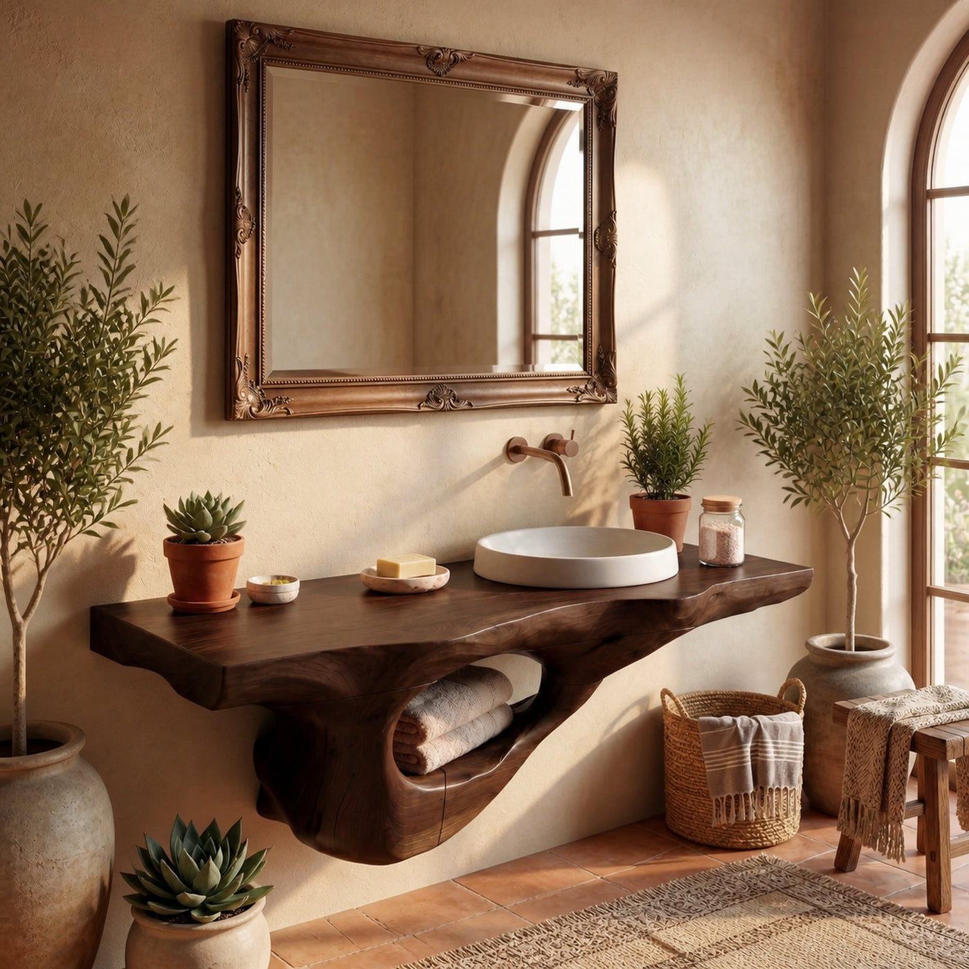 Rustic Bathroom Vanity For Powder Room - product view 6