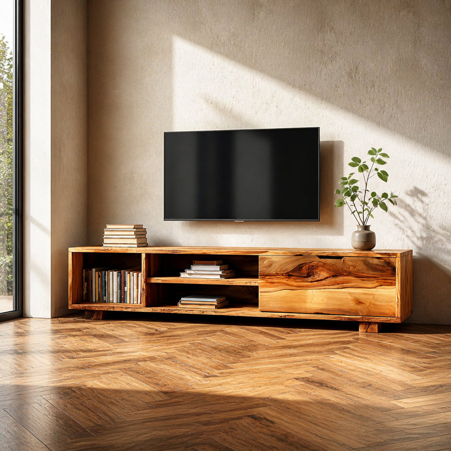 Rustic Handmade TV Stand For Home Entertainment