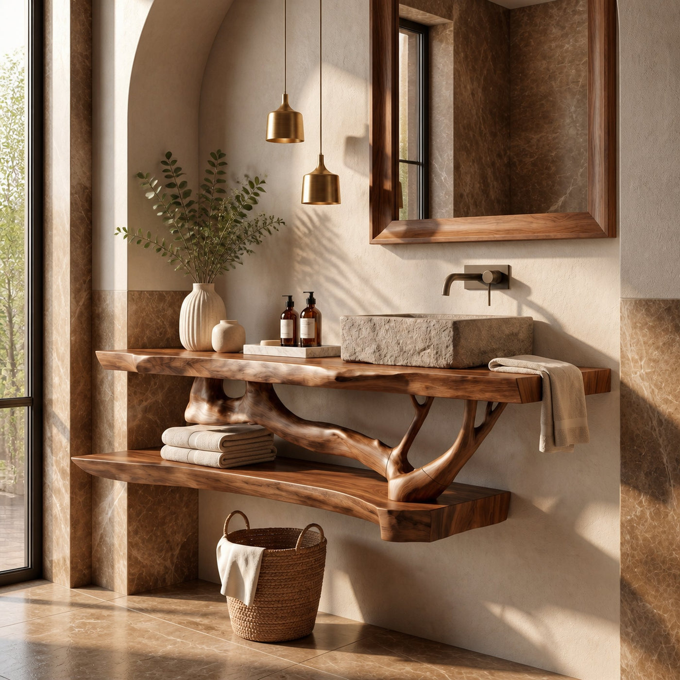 Rustic Modern Vanity For Bath Powder Room