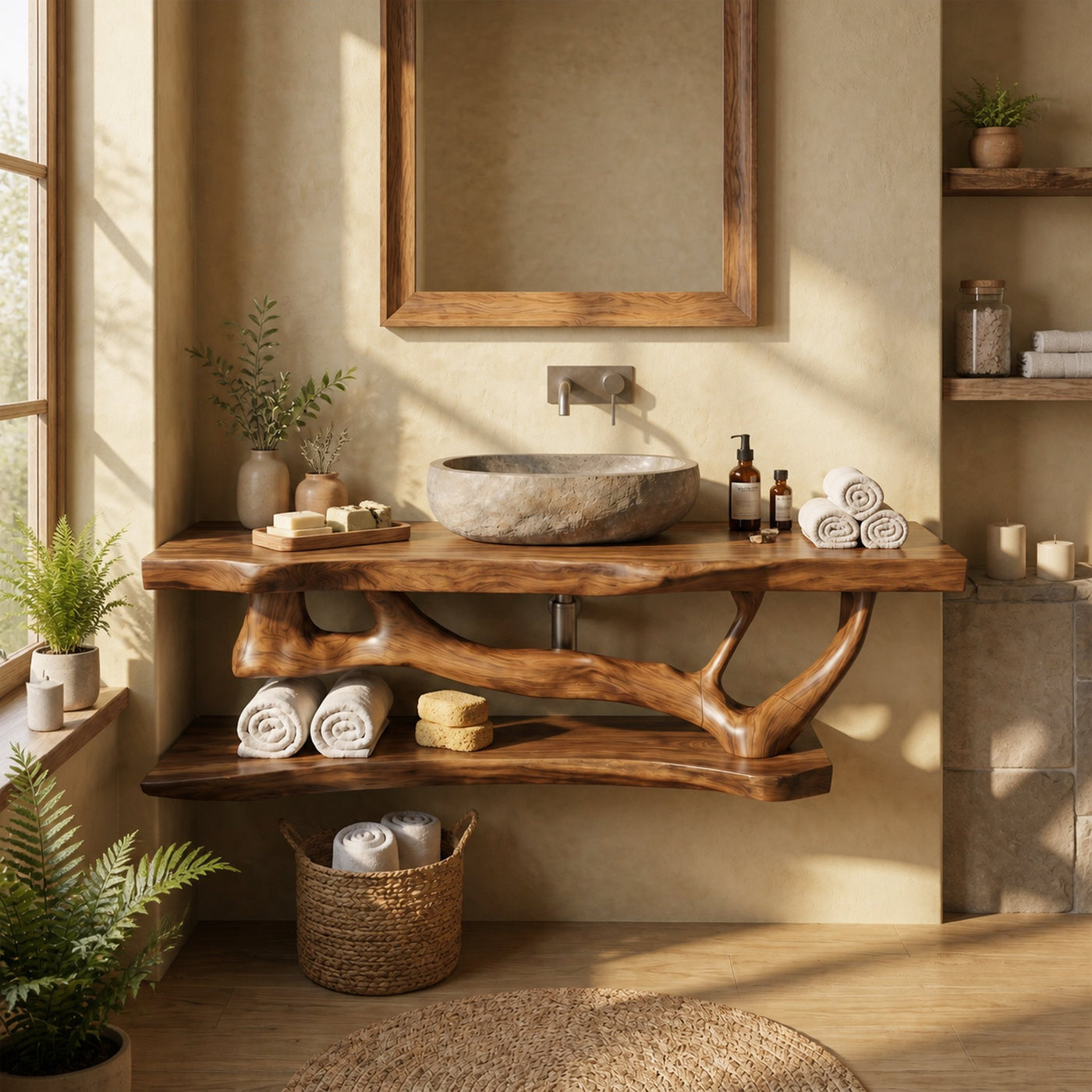 Rustic Modern Vanity For Bath Powder Room - product view 3