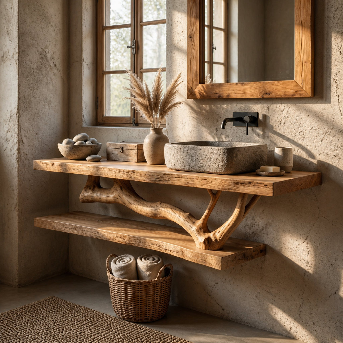Rustic Modern Vanity For Bath Powder Room - product view 4