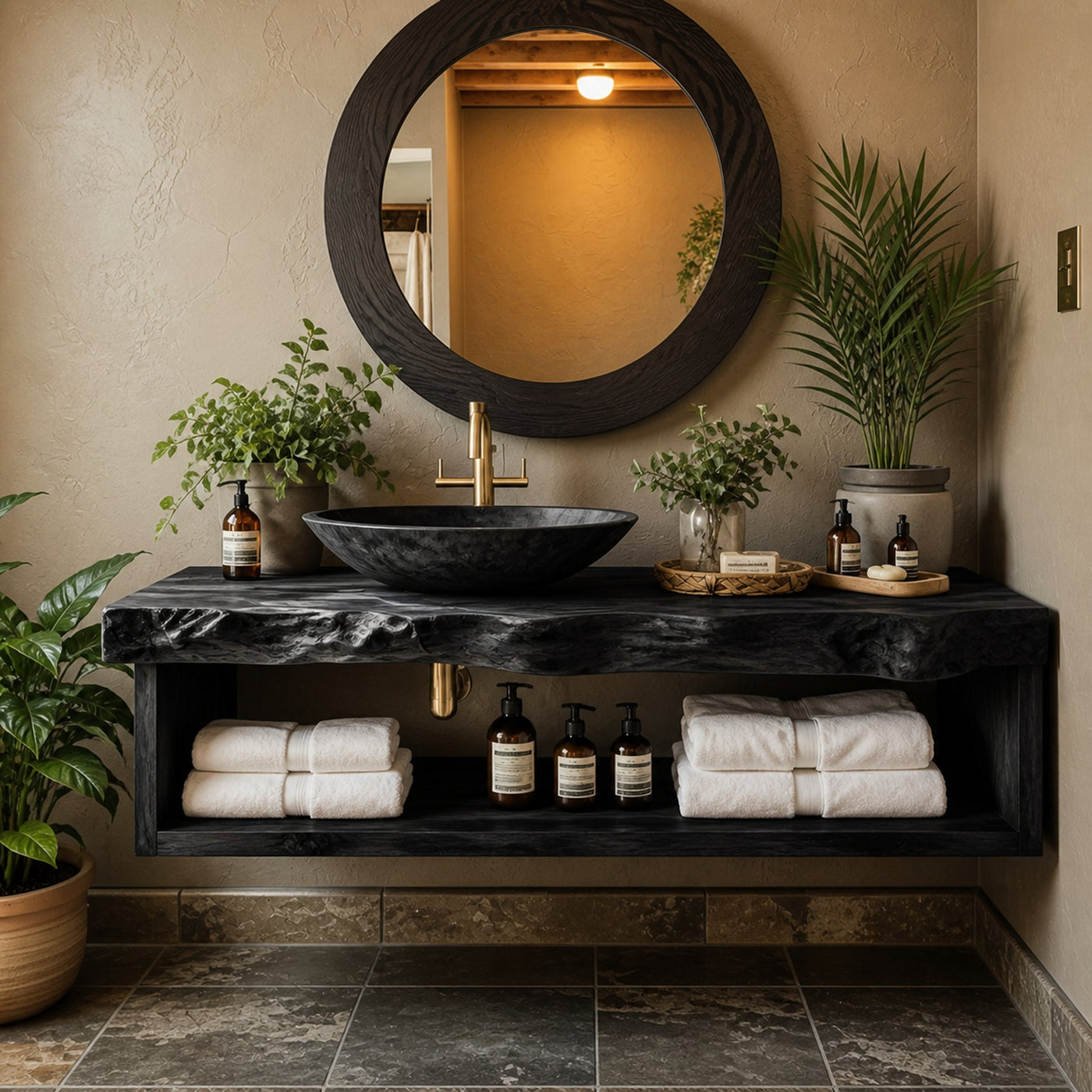 Rustic Solid Wood Vanity For Cozy Bathroom Furniture Decor - product view 4