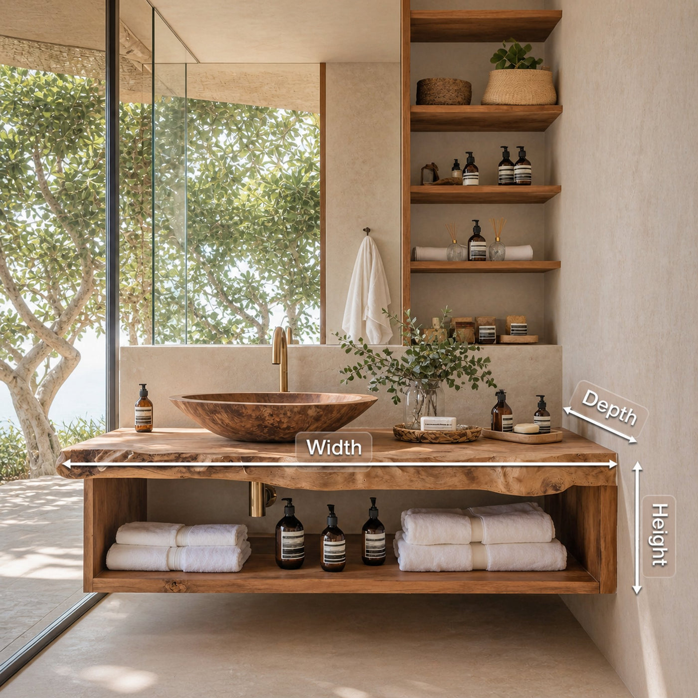 Rustic Solid Wood Vanity For Cozy Bathroom Furniture Decor - product view 8