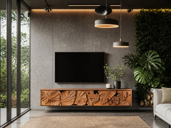 Rustic TV Cabinet For Farmhouse Living Room