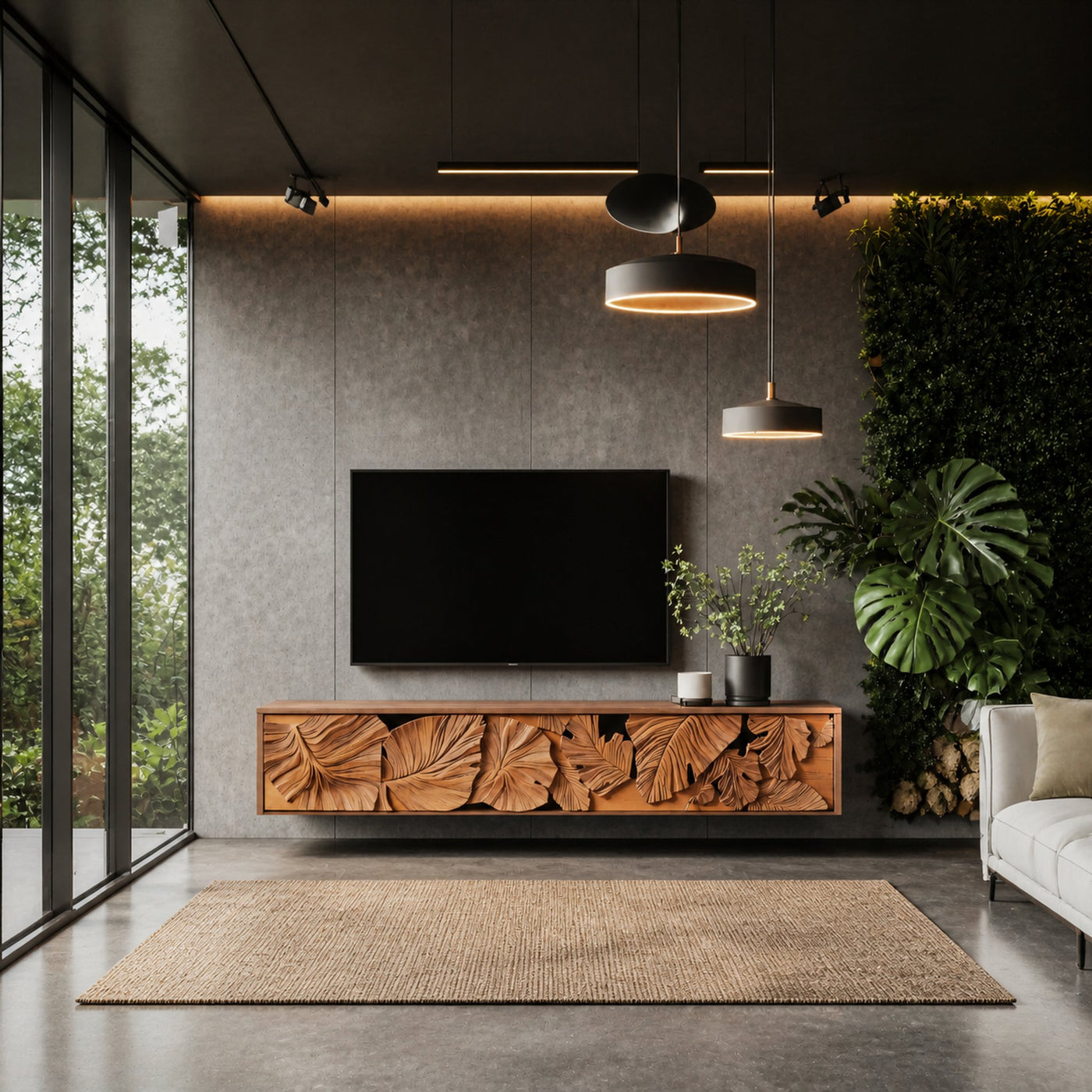 Rustic TV Cabinet For Farmhouse Living Room