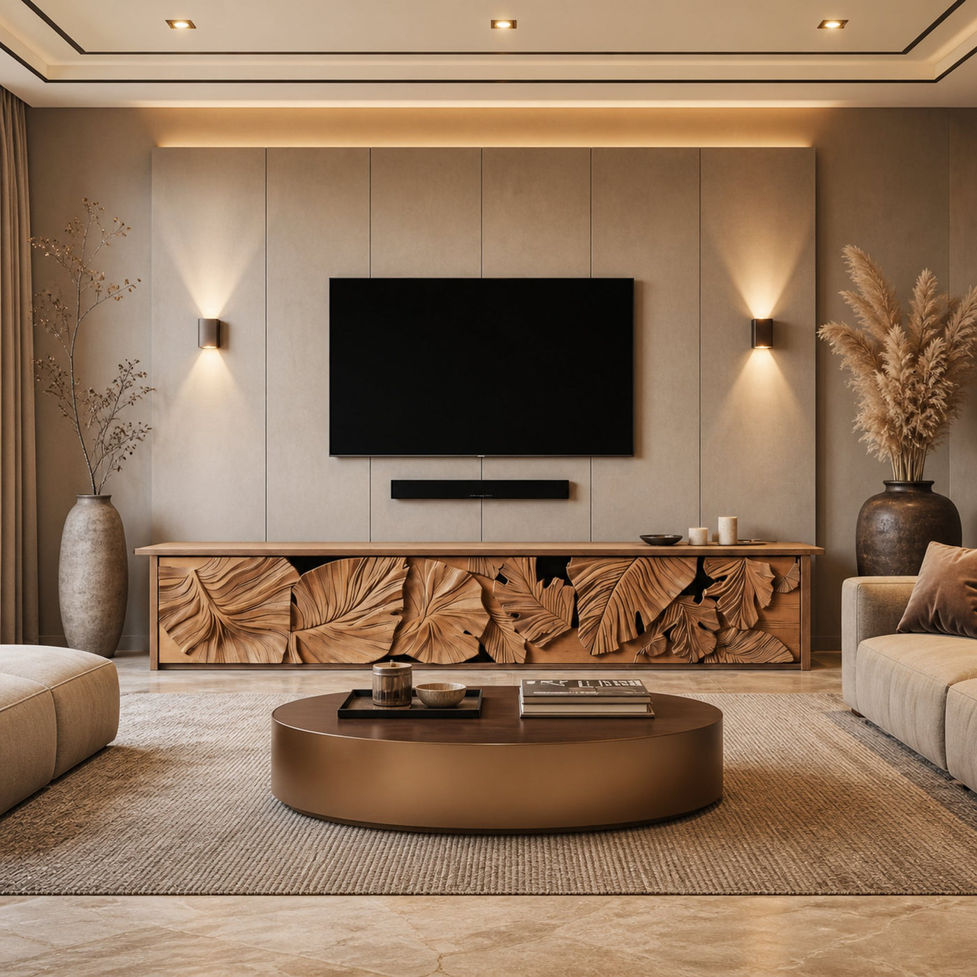 Rustic TV Cabinet For Farmhouse Living Room - product view 2