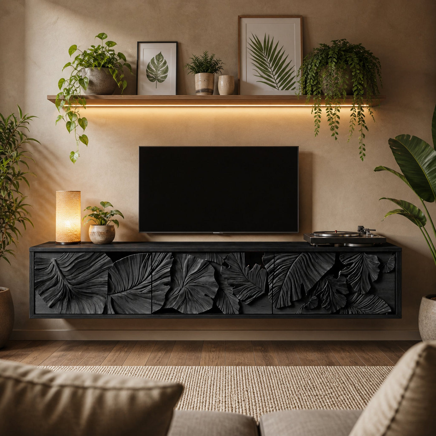 Rustic TV Cabinet For Farmhouse Living Room - product view 4