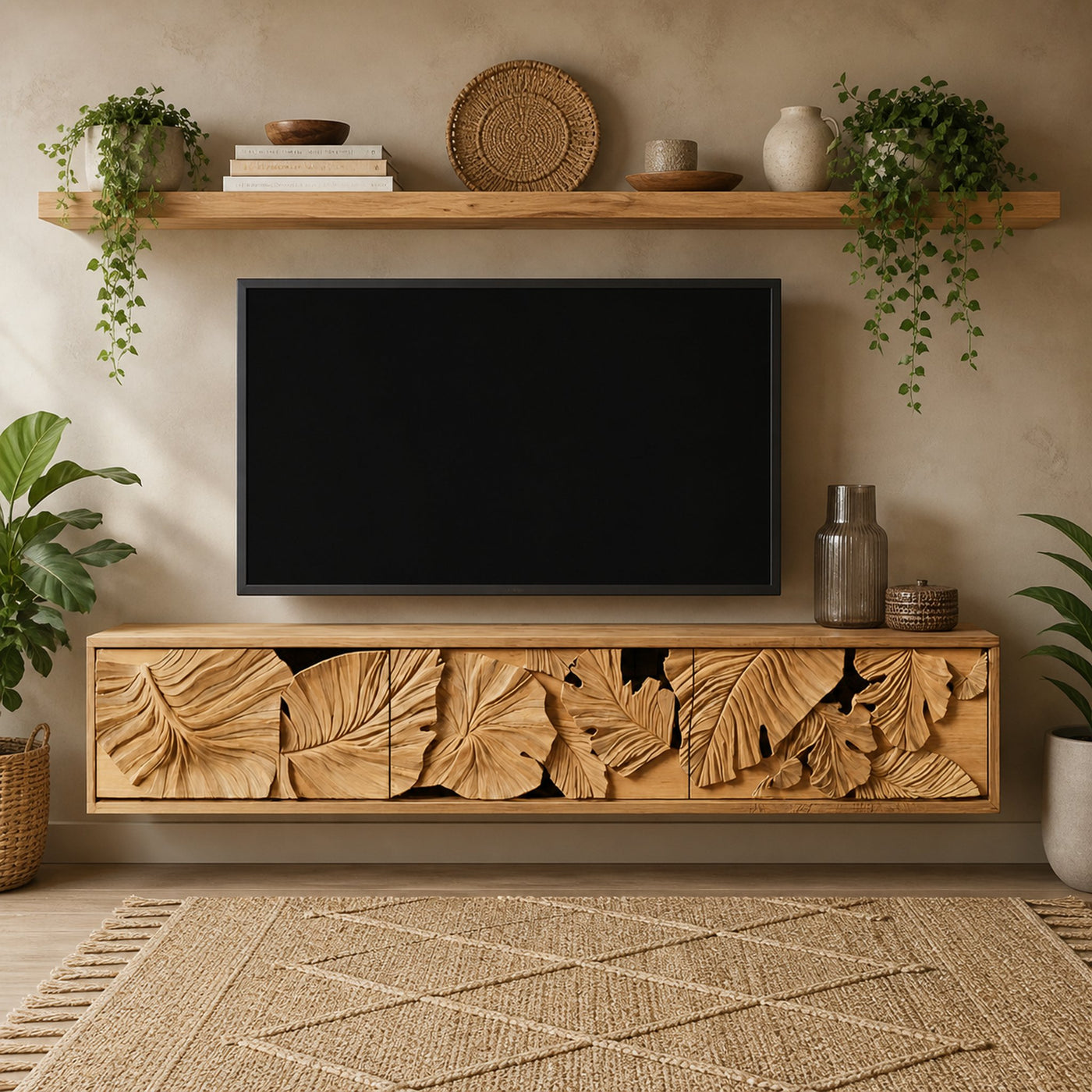 Rustic TV Cabinet For Farmhouse Living Room - product view 5