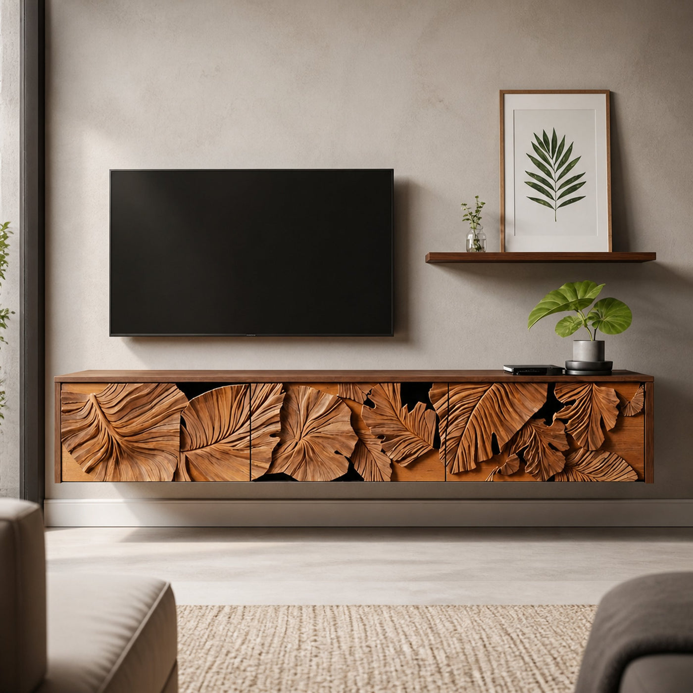 Rustic TV Cabinet For Farmhouse Living Room - product view 6