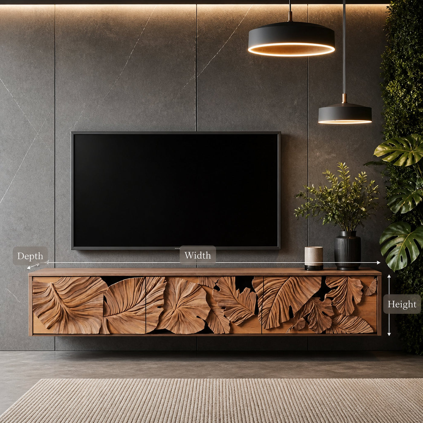Rustic TV Cabinet For Farmhouse Living Room - product view 8