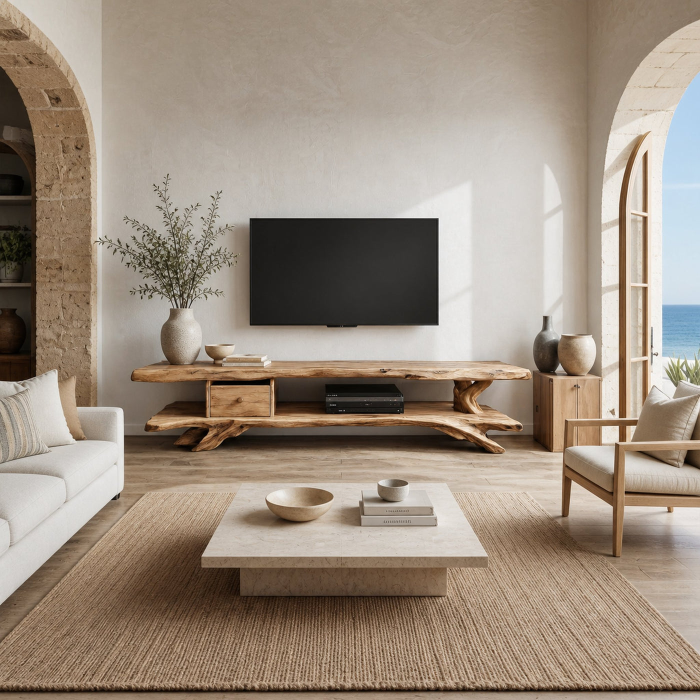 Rustic TV Storage Console For Living Room And Media Space - product view 2