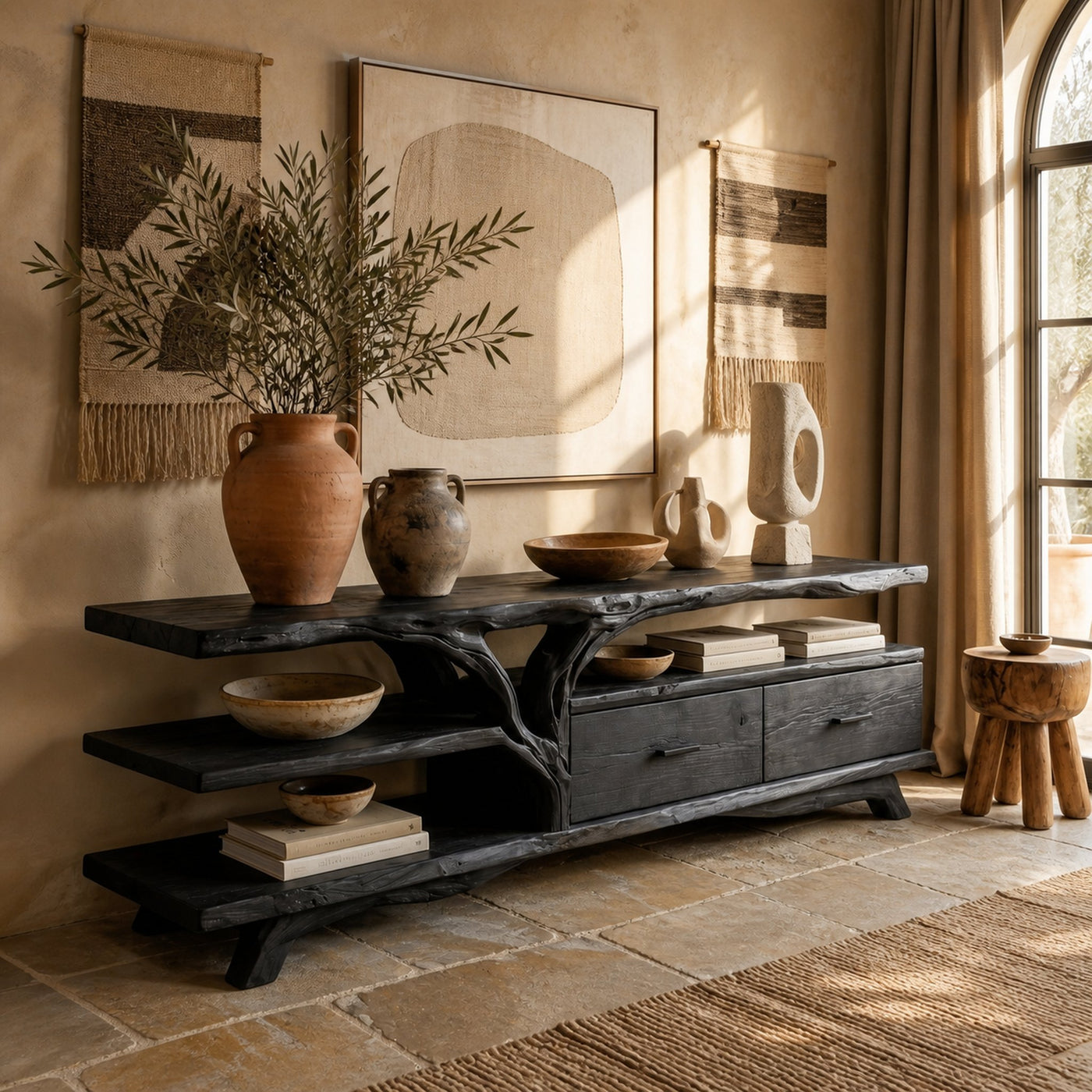 Rustic TV Storage Console For Living Room And Media Space - product view 4