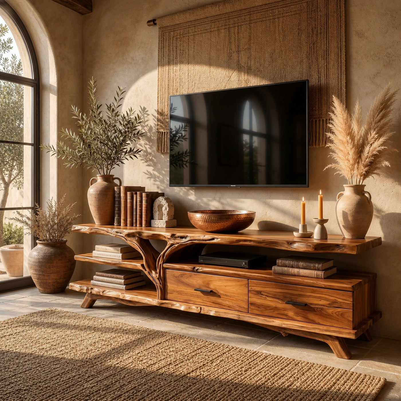 Rustic TV Storage Console For Living Room And Media Space - product view 6