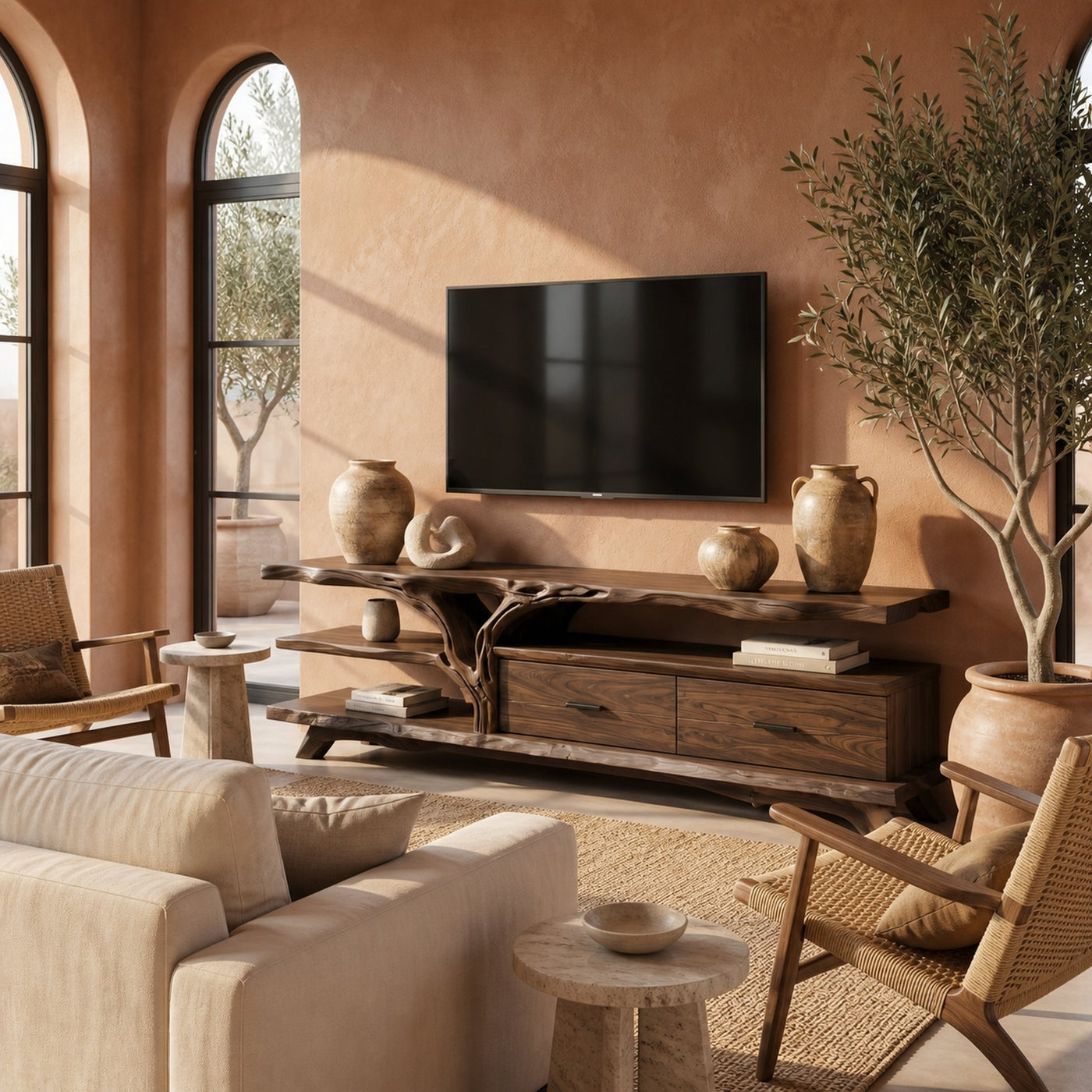 Rustic TV Storage Console For Living Room And Media Space - product view 7