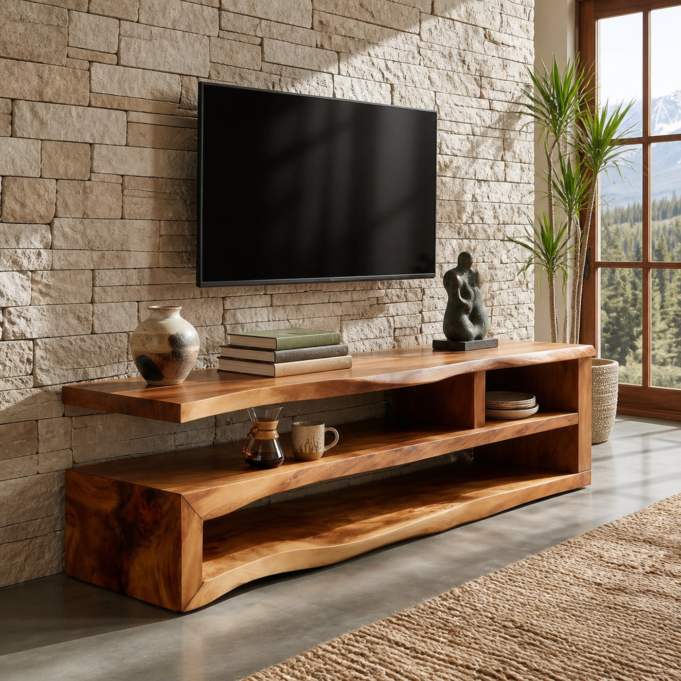 Scandinavian Minimal TV Stand For Studio Interior