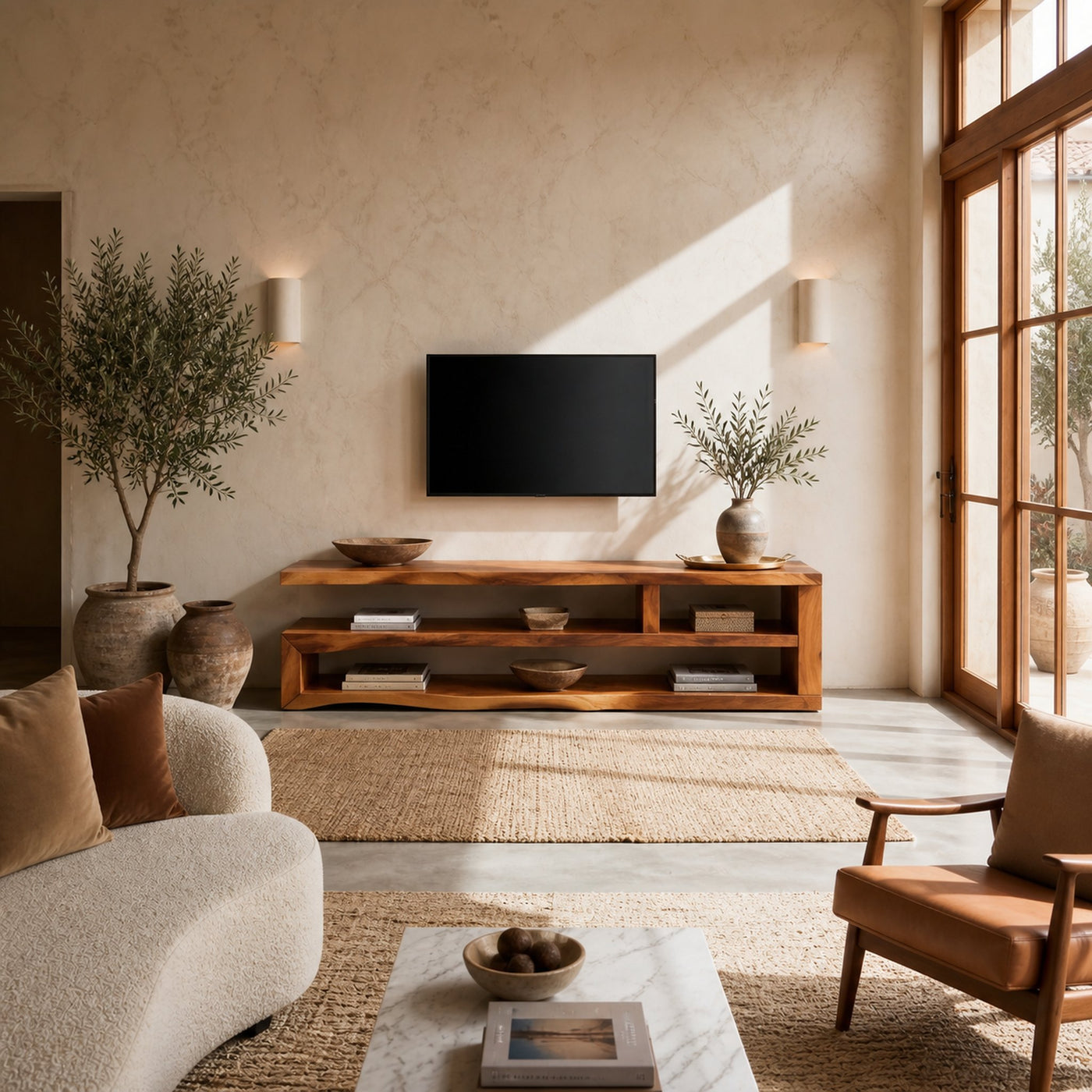 Scandinavian Minimal TV Stand For Studio Interior - product view 3