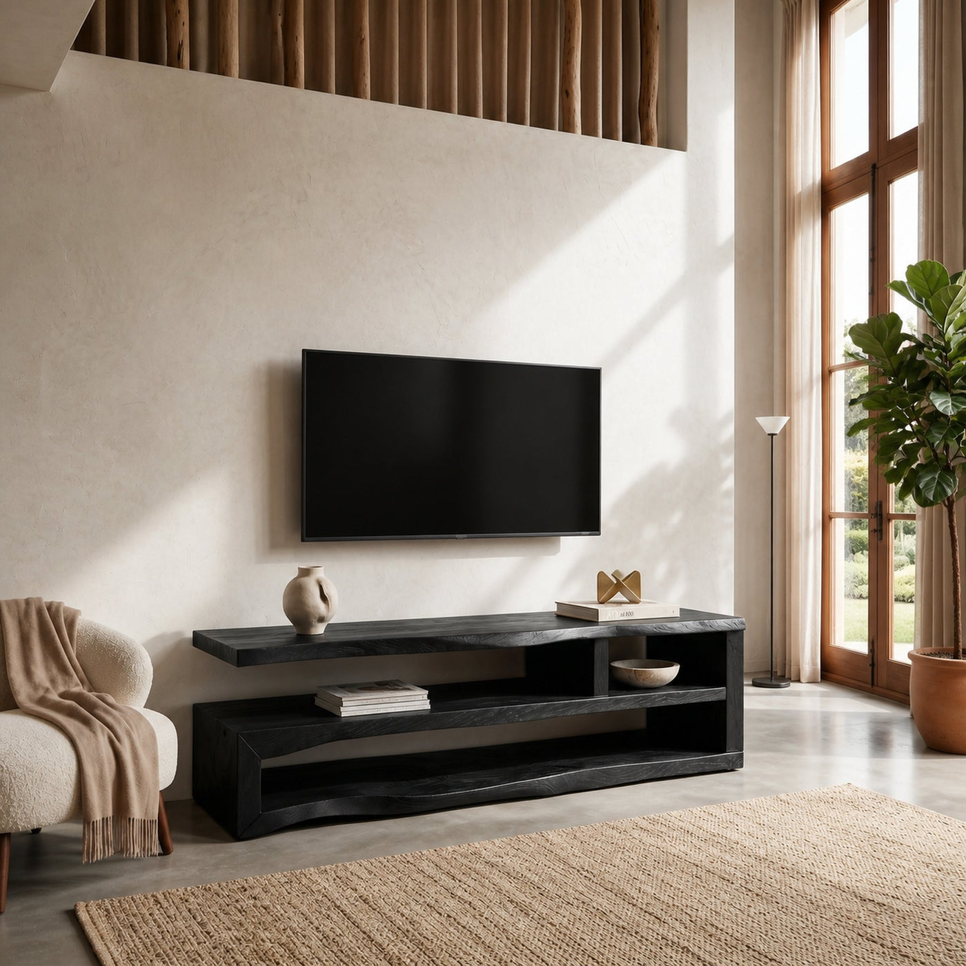 Scandinavian Minimal TV Stand For Studio Interior - product view 4
